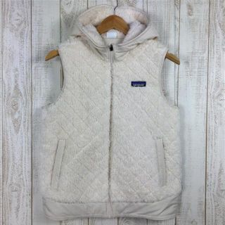 パタゴニア(patagonia)のWOMENs S  パタゴニア ウィメンズ ロスガトス フーデッド ベスト Los Gatos Hooded Vest フーディ フリース リバーシブル PATAGONIA 25221 CALC アイボリー系(その他)