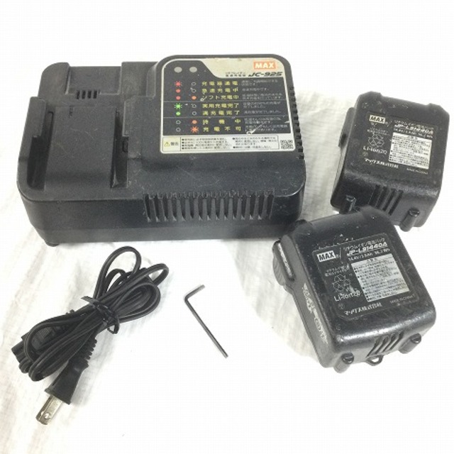 ☆中古品☆MAX マックス 鉄筋結束機ツインタイア RB-610T-B2C バッテリ2個(14.4V4.0Ah) 充電器 ケース付き ※コメント有り 60133