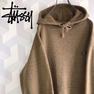 OLD STUSSY ステューシー パーカー ブラウン デカロゴ