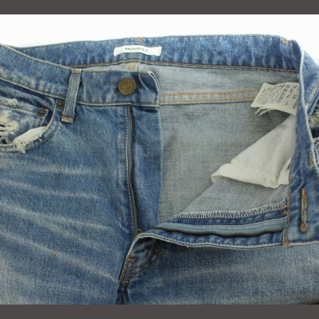 moussy(マウジー)のマウジー vintage tapered denim デニムパンツ L 青 レディースのパンツ(デニム/ジーンズ)の商品写真