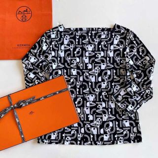 エルメス(Hermes)の新品未使用！エルメス2021秋冬 7部袖 Tシャツ 黒 定価101200円 (Tシャツ/カットソー(七分/長袖))