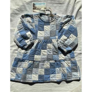 Fish & Kids BLUE PATCHWORK DRESS 22aw(ワンピース)