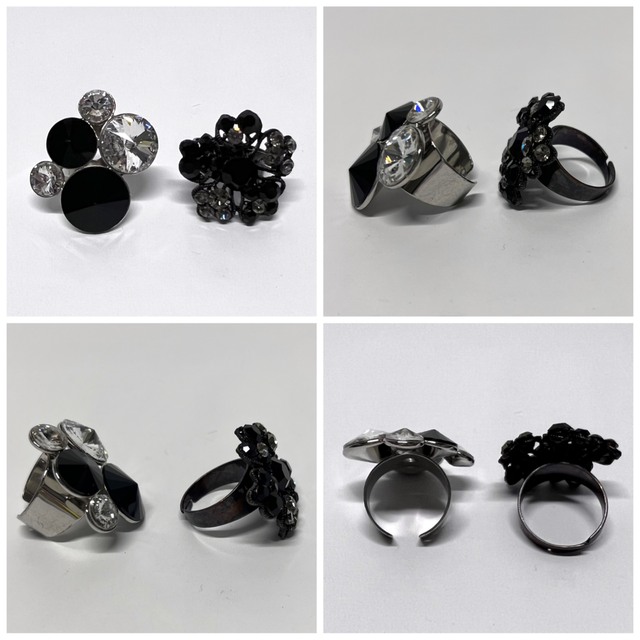 ビジュー & アンティーク調 リング 指輪 ２個セット‼️ レディースのアクセサリー(リング(指輪))の商品写真