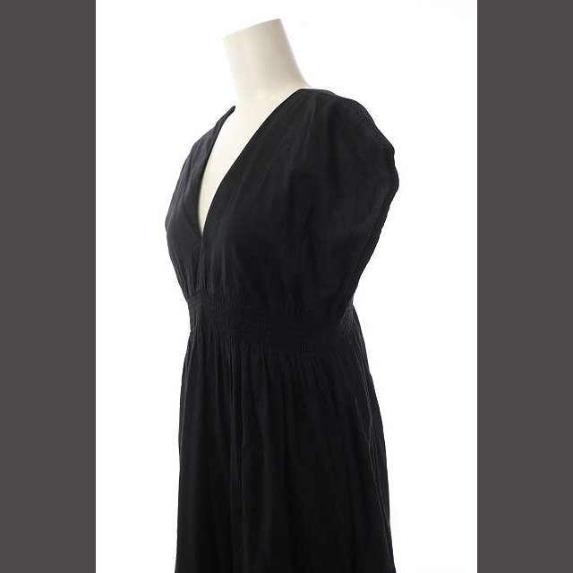 マリハ 夏の光のドレス フレンチスリーブ ワンピース ロング 黒 ブラック