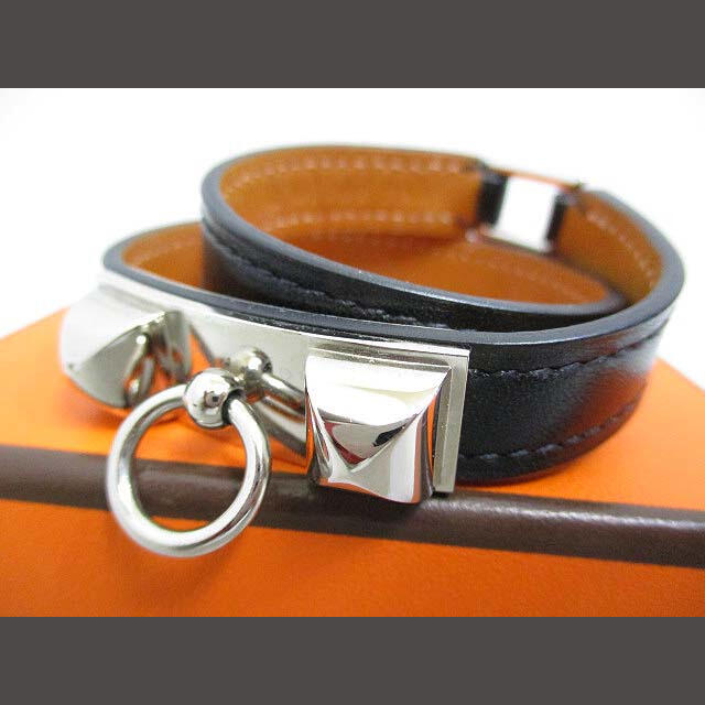 エルメス HERMES リヴァル ドゥブルトゥール ブレスレット T1 ブラック