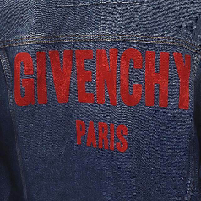 GIVENCHY(ジバンシィ)のジバンシィ 17AW バックロゴ デニム ジャケット Gジャン ジージャン M レディースのジャケット/アウター(Gジャン/デニムジャケット)の商品写真