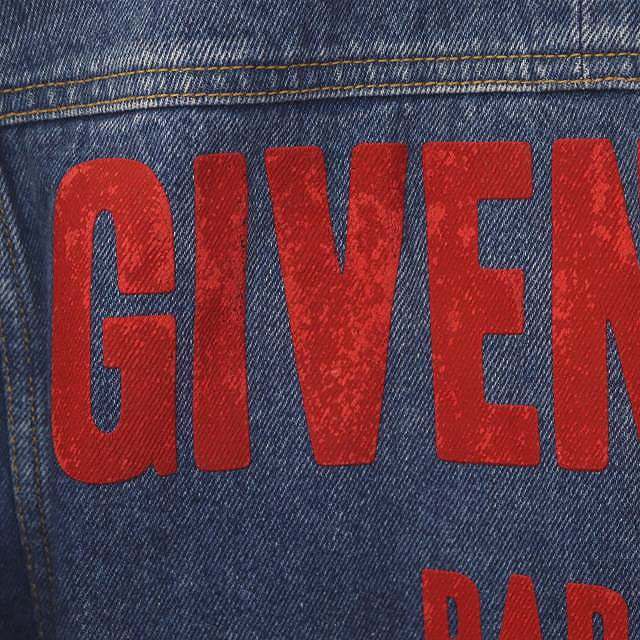 GIVENCHY(ジバンシィ)のジバンシィ 17AW バックロゴ デニム ジャケット Gジャン ジージャン M レディースのジャケット/アウター(Gジャン/デニムジャケット)の商品写真