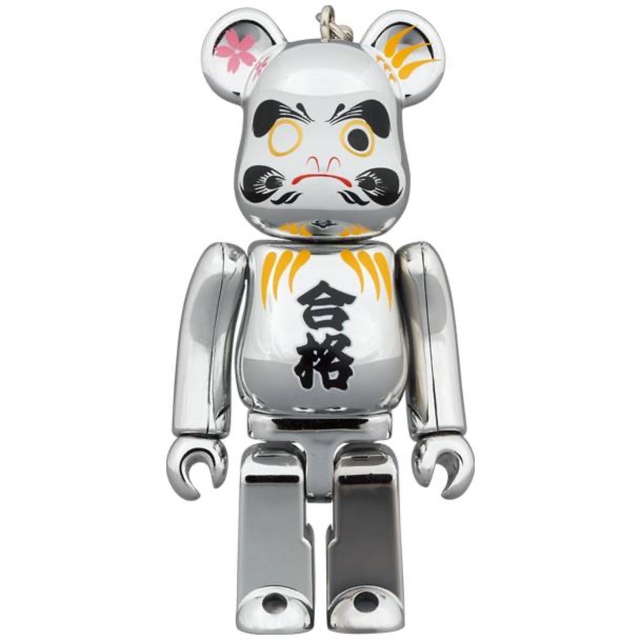 BE@RBRICK 達磨 合格 銀メッキ 100% / 400％