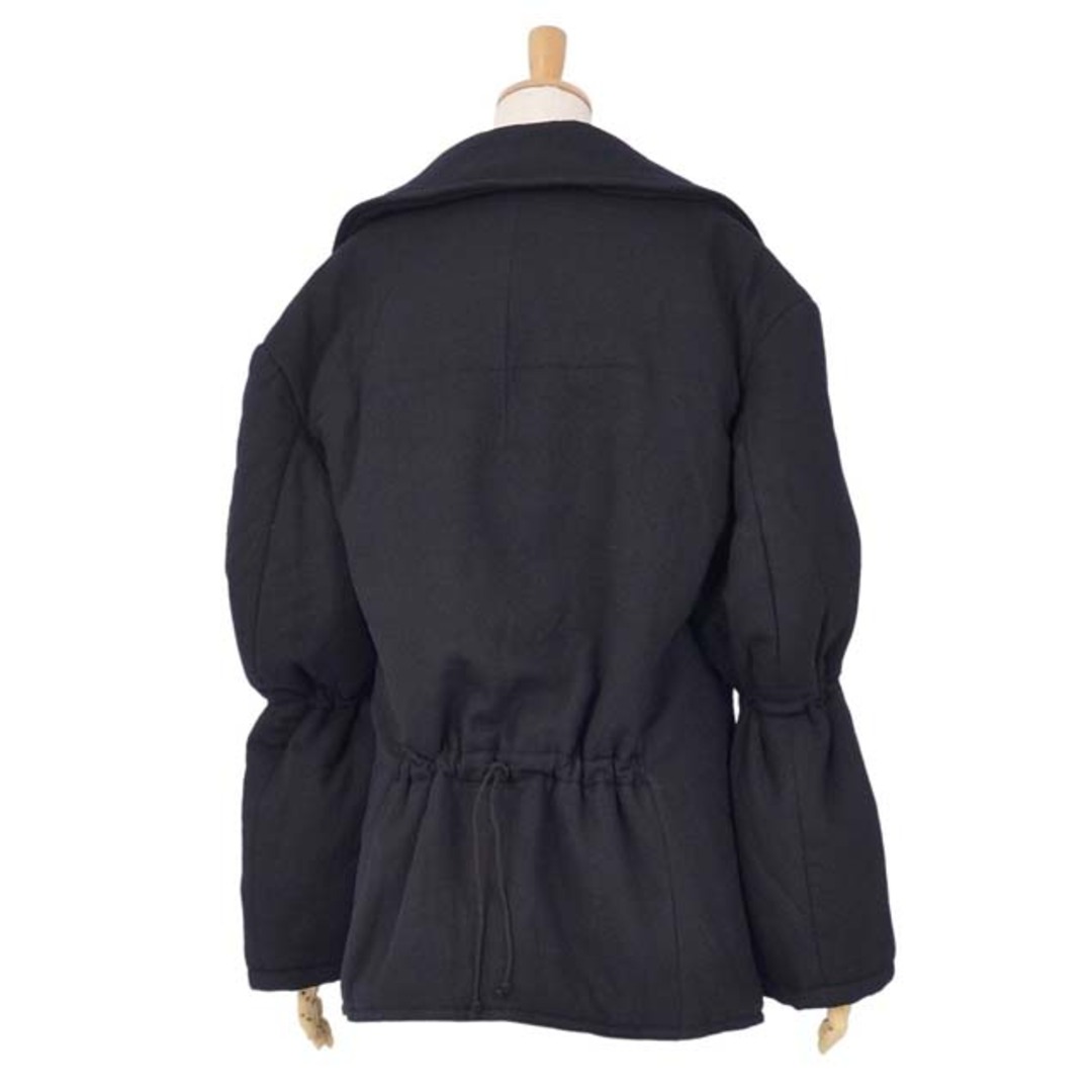 美品 ワイズ Y's Yohji Yamamoto ジャケット ウール 中綿 オーバーサイズ コート レディース アウター 2(M相当) ブラック