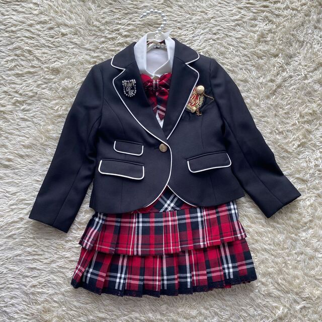 lovetoxic(ラブトキシック)の【美品】女の子　フォーマルスーツ　ブレザー　スカート　卒園式　入学式　制服 キッズ/ベビー/マタニティのキッズ服女の子用(90cm~)(ドレス/フォーマル)の商品写真