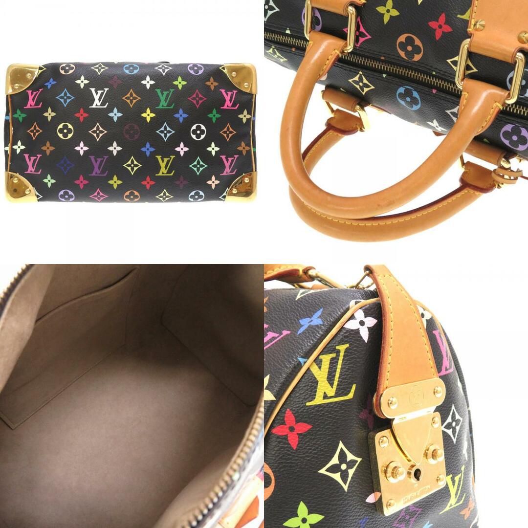 ルイ ヴィトン モノグラム マルチカラー スピーディ30 ノワール M92642 ハンドバッグ バッグ 黒 LV 0076  LOUIS VUITTON