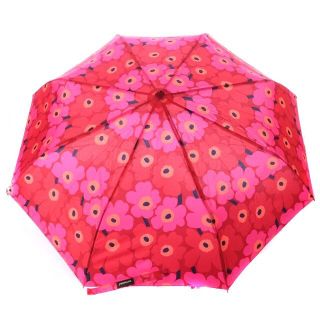 マリメッコ(marimekko)のマリメッコ 傘 折り畳み 雨傘 ウニッコ フラワーモチーフ 花柄 赤(傘)