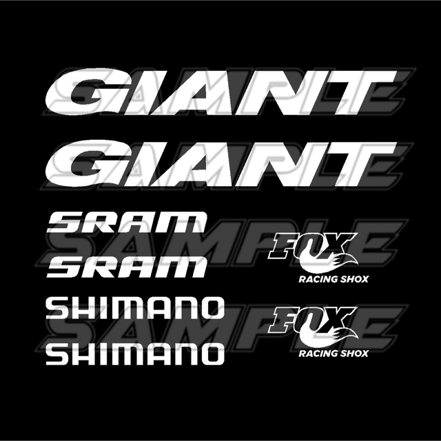 Giant(ジャイアント)のGIANT 旧ロゴ SHIMANO SRAM カッティングステッカー  セット スポーツ/アウトドアの自転車(その他)の商品写真