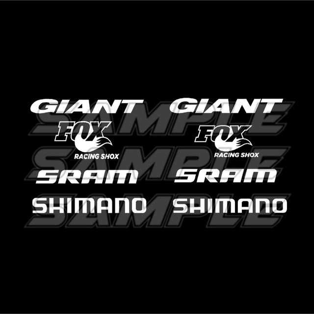 Giant(ジャイアント)のGIANT 旧ロゴ SHIMANO SRAM カッティングステッカー  セット スポーツ/アウトドアの自転車(その他)の商品写真