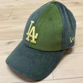 ニューエラー(NEW ERA)のニューエラ　NEW ERA NYヤンキース　グリーンXカーキ　コーデュロイ生地(キャップ)