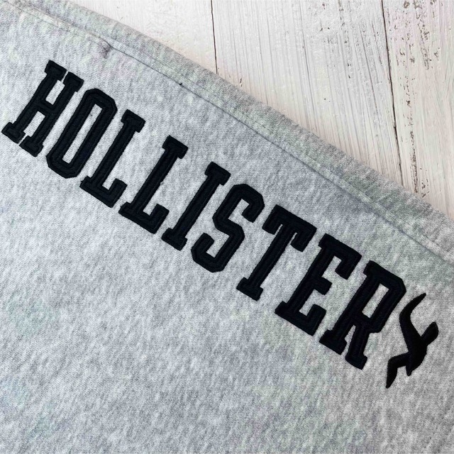 Hollister(ホリスター)のスーパーソフト！ヘビロテ間違いなし♩ロゴ刺繍/スウェットショートパンツ【L】灰 メンズのパンツ(ショートパンツ)の商品写真