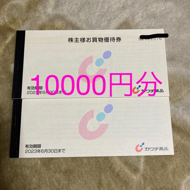 カワチ薬品　株主優待券 ★ 10000円分のサムネイル