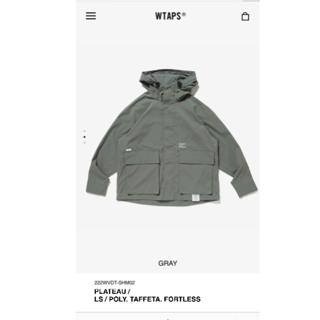 W)taps(ダブルタップス)のWTAPS 22AW PLATEAU LS GRAY XL メンズのトップス(シャツ)の商品写真