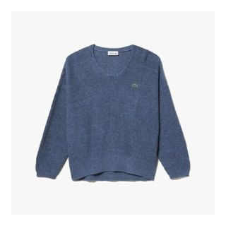 ラコステ(LACOSTE)のラコステ　リネンコットンVネックニットセーター(ニット/セーター)