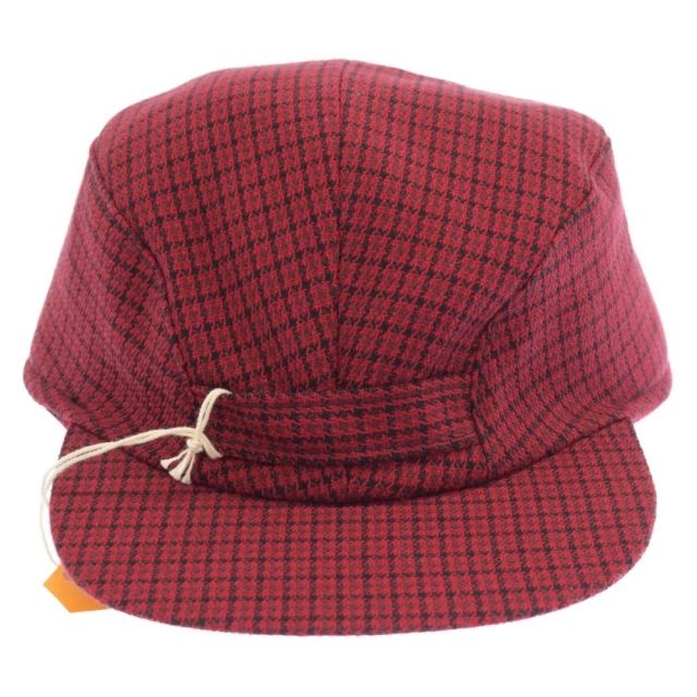 AT LAST&Co. アットラスト 21AW HOUNDSTOOTH WORK CAP ハウンドトゥース ワークキャップ レッド