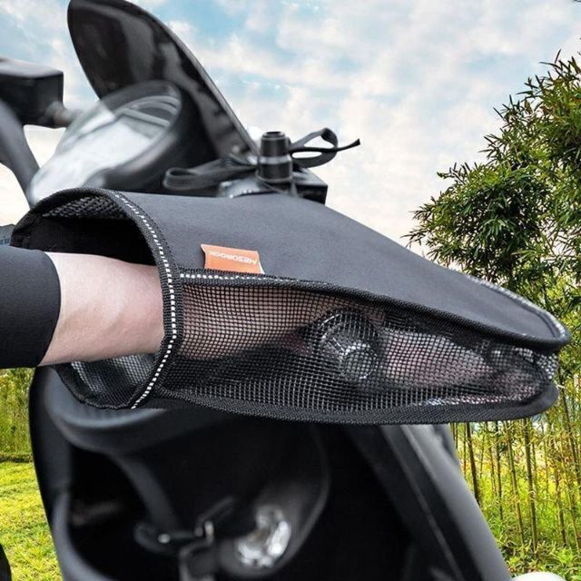 バイク ハンドルカバー 夏用 日焼け防止 UVカット 遮熱 グローブ 手袋 通勤 自動車/バイクのバイク(装備/装具)の商品写真