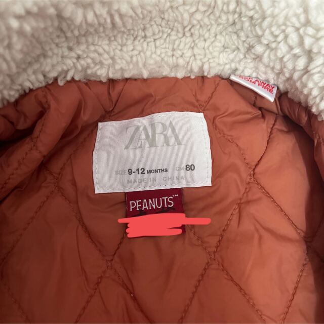 ZARA KIDS   ZARA アウター ボア スヌーピー 白  m 9m 保育園の