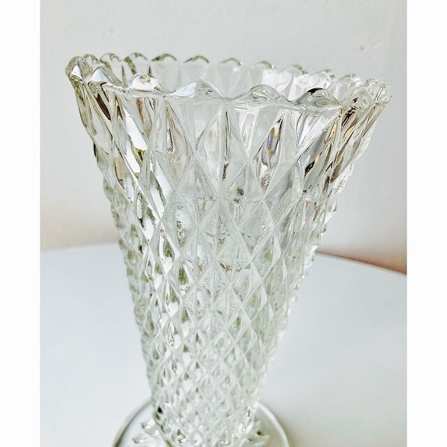 70s ヴィンテージフラワーベース 花瓶「clear」
