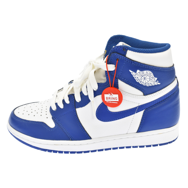 女性に人気! 1 JORDAN AIR ナイキ NIKE - NIKE RETRO ホワイト/ブルー US8 ハイカットスニーカー ジョーダン1レトロハイオージーストーム エア 555088-127 BLUE STORM OG HIGH スニーカー