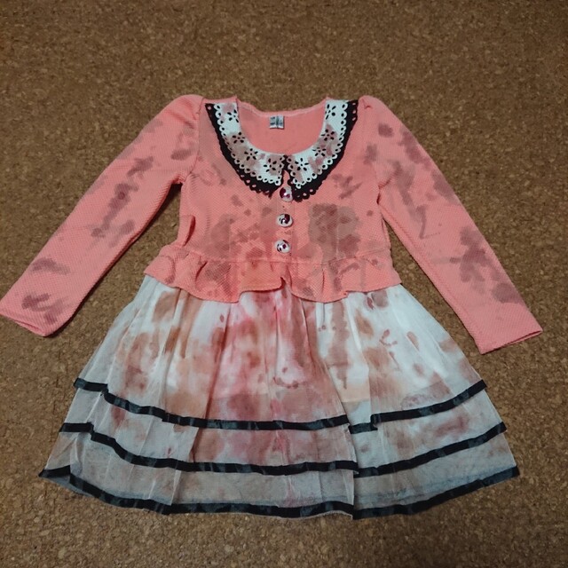 ハロウィン  コスプレ  女の子  ゾンビ  2歳3歳 キッズ/ベビー/マタニティのキッズ服女の子用(90cm~)(ワンピース)の商品写真