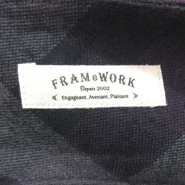 FRAMeWORK(フレームワーク)のフレームワーク 台形スカート ミニ チェック ベルト リネン混 38 紫 グレー レディースのスカート(ミニスカート)の商品写真