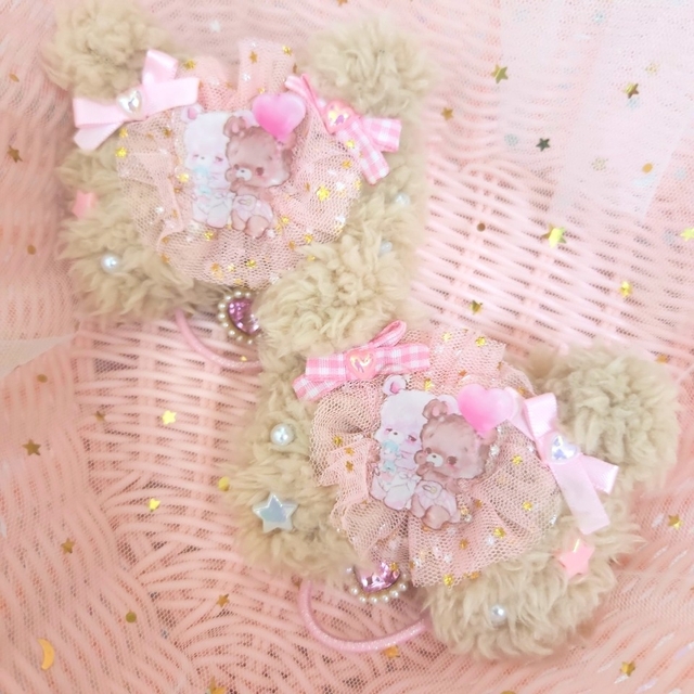 ꫛꫀꪝ♡♡コメント制♡♡ハンドメイド♡♡クマ耳もこもこツイン③