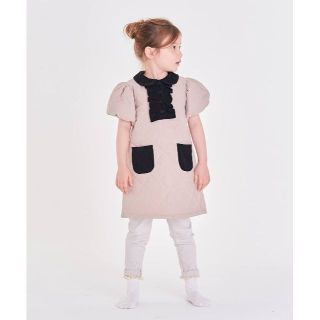 Rora Kids スタンリー キルティングワンピース_ベージュ 120cm(ワンピース)