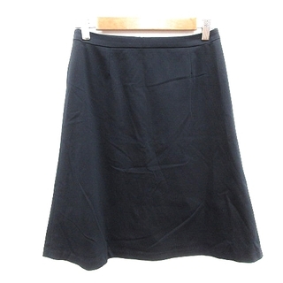 アンタイトル(UNTITLED)のアンタイトル UNTITLED 台形スカート ひざ丈 1 黒 ブラック /AU(ひざ丈スカート)