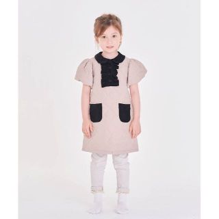 Rora Kids スタンリー キルティングワンピース_ベージュ 140cm(ワンピース)