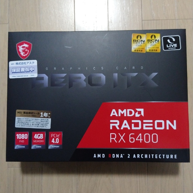 ゲームクロック2039MHzMSI グラフィックボード AMD Radeon RX 6400