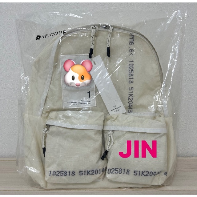 JIN ／BTS RECODE UPCYCLED Backpackアイドルグッズ