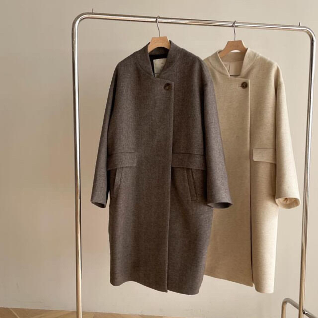 searoomlynn フラップコクーンウールコート