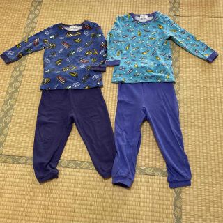 マザウェイズ(motherways)のマザウェイズ　長袖　パジャマ　2着　まとめ売り　はたらくくるま　新幹線　男児(パジャマ)