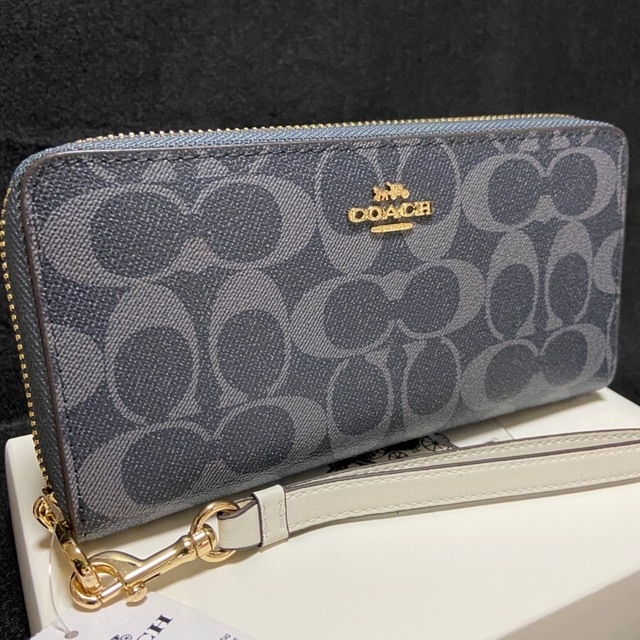 値下げ♡COACHコーチ:長財布ネイビー