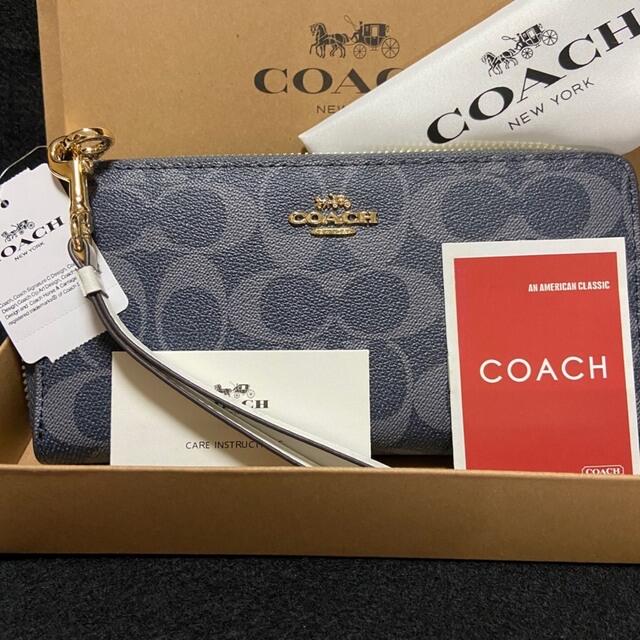 値下げ♡COACHコーチ:長財布ネイビー