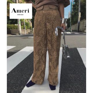 Ameri Vintage アメリヴィンテージ モチーフ レース サス パンツ-