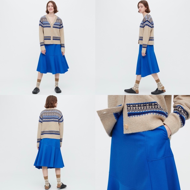 UNIQLO(ユニクロ)のユニクロ JW ANDERSON フレアスカート 黒 64 レディースのスカート(ロングスカート)の商品写真