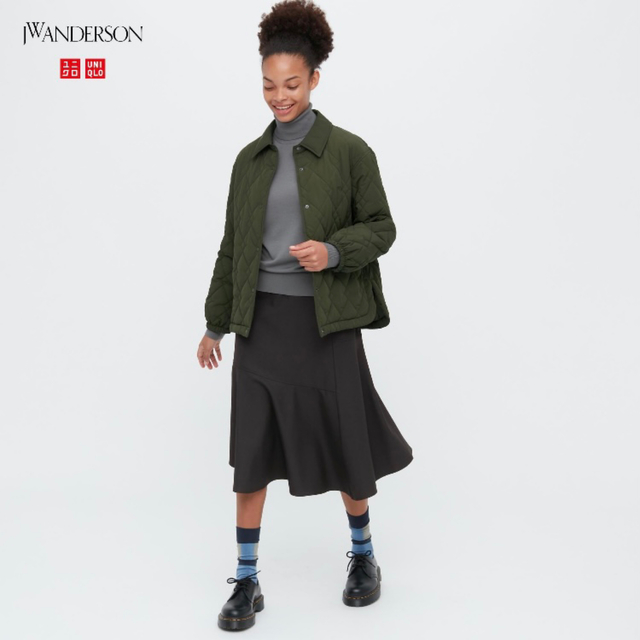 UNIQLO(ユニクロ)のユニクロ JW ANDERSON フレアスカート 黒 64 レディースのスカート(ロングスカート)の商品写真