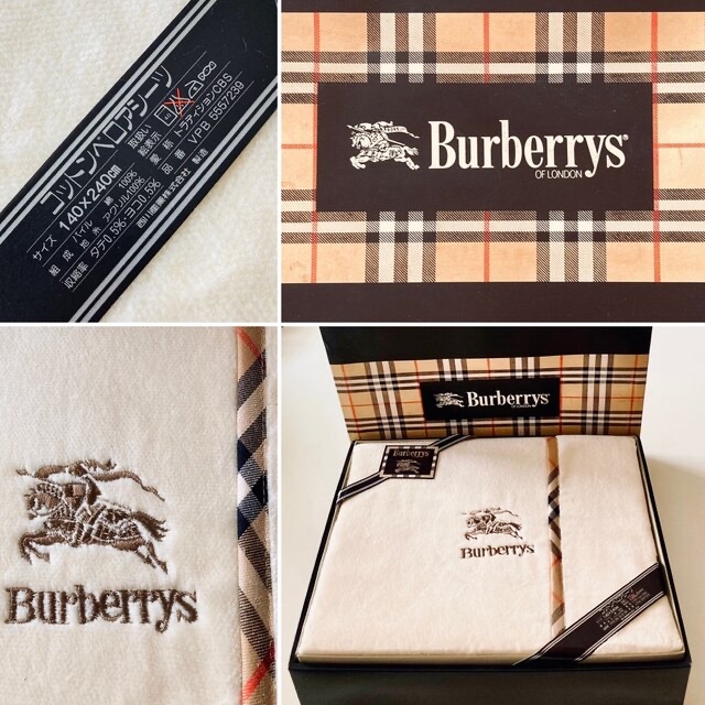 BURBERRY(バーバリー)のBURBERRY 暖かい　コットンベロアシーツ 140×240 ノバチェック　新 インテリア/住まい/日用品の寝具(シーツ/カバー)の商品写真