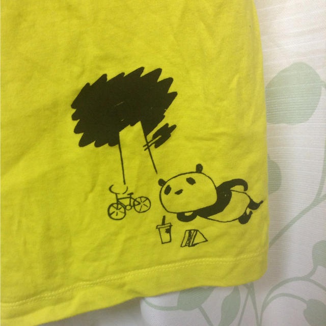 Design Tshirts Store graniph(グラニフ)の自転車パンダさん レディースのトップス(Tシャツ(半袖/袖なし))の商品写真