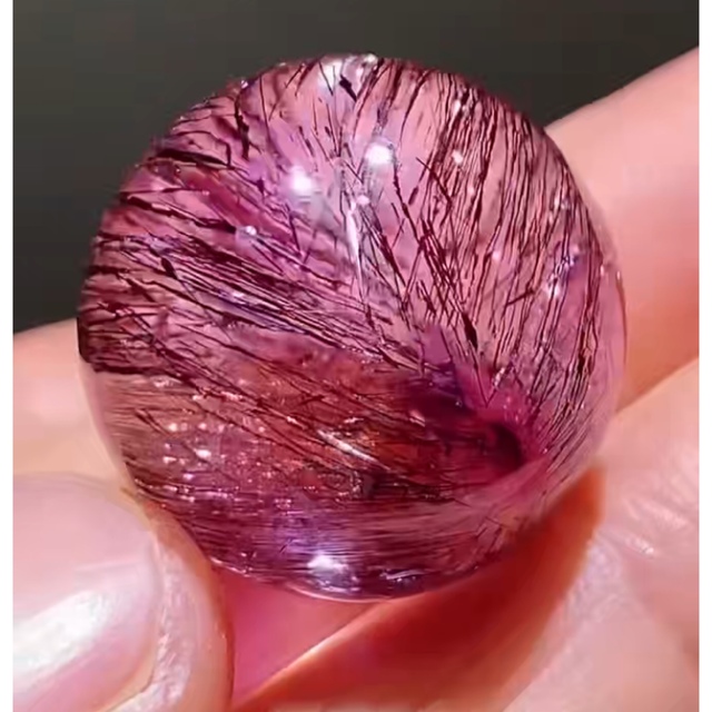 ⭐︎【高級】フラワー パープルルチル スーパーセブン 丸玉 20mm ⭐︎【高級】フラワー パープルルチル スーパーセブン 丸玉 20mm