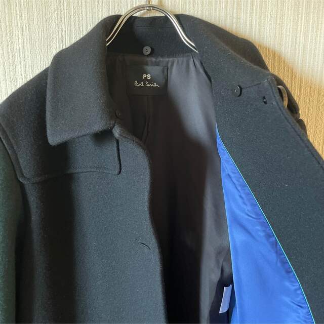 Paul Smith(ポールスミス)の【極美品】PaulSmith ポールスミス ステンカラーコート ブラック レディースのジャケット/アウター(ロングコート)の商品写真