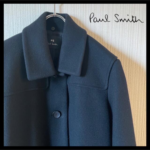 Paul Smith(ポールスミス)の【極美品】PaulSmith ポールスミス ステンカラーコート ブラック レディースのジャケット/アウター(ロングコート)の商品写真