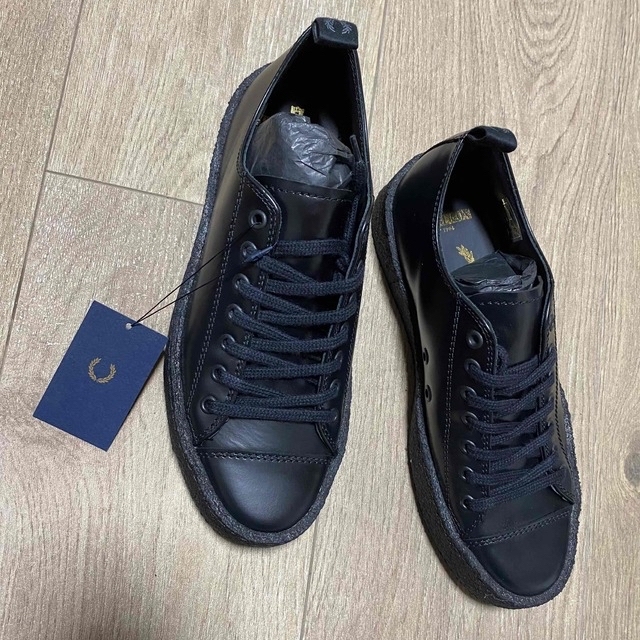 FRED PERRY(フレッドペリー)の⭐︎新品⭐︎Fred Perry 黒　レザー スニーカー レディースの靴/シューズ(スニーカー)の商品写真