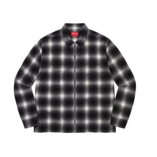 メンズSupreme Shadow Plaid Flannel ZipUp Shirt